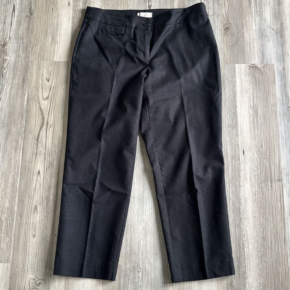 Ann Taylor Loft Original Black Dress Ankle Pants Size 4